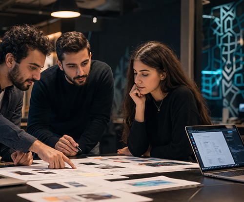 Devlytics developers working on a client project