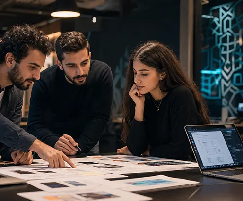 Devlytics developers working on a client project
