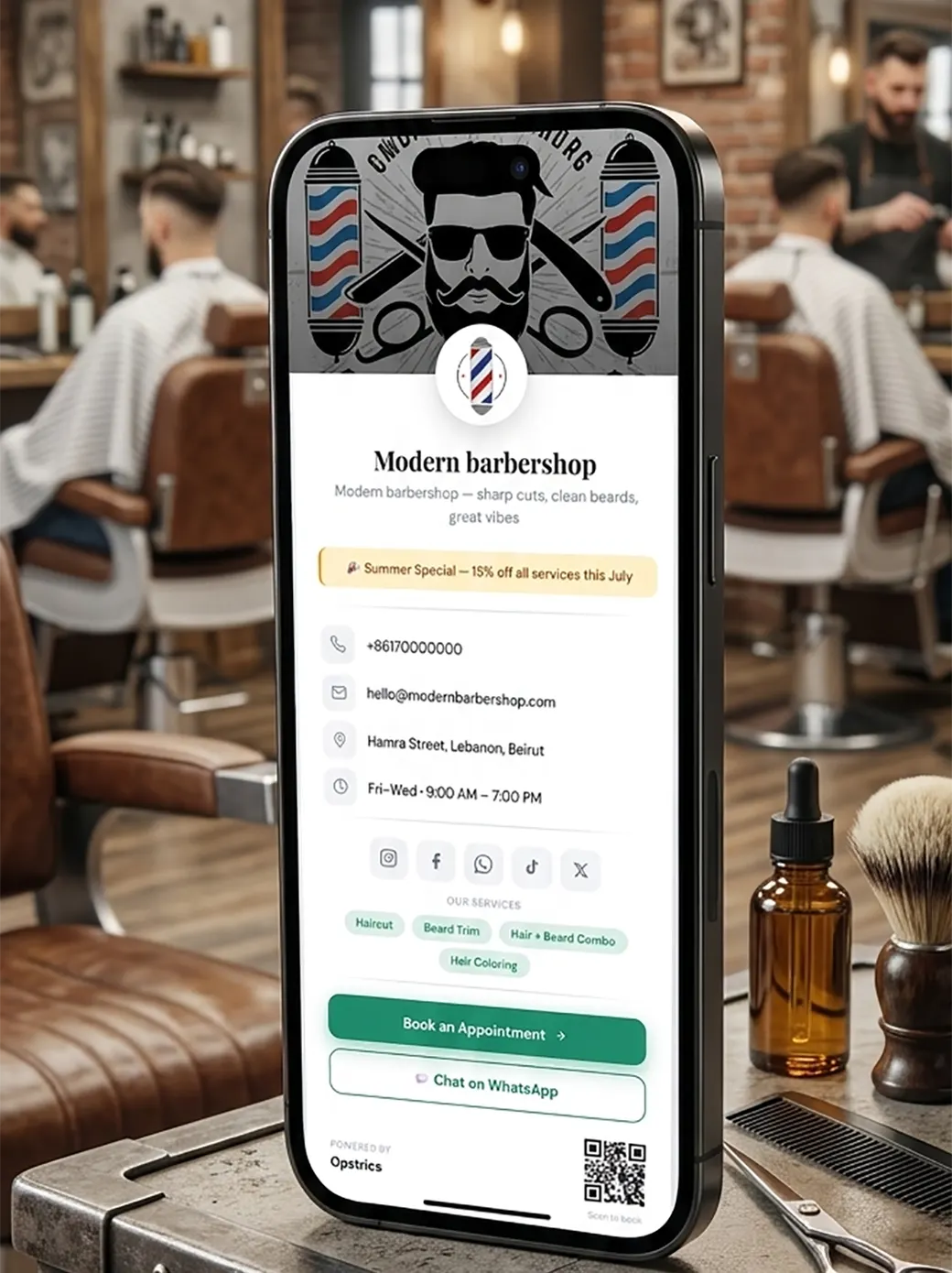 Opstrics dashboard on mobile